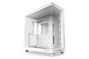 Kabinett - NZXT H6 Flow Compact Dual Chamber - Matt hvit - Kabinett - Miditower - Hvit - CC-H61FW-01