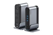 USB-hub - Baseus UnionJoy USB-C Docking Station 2xHDMI4K@60Hz 1xDP4K@60Hz 3xUSB-A3.0 2xUSB-C3.0 2xUSB-A2.0 1xRJ45 PD PC 1xSD+TF 1x3.5mm minijack - Grey USB-hub - USB 3.0 - 17 porter - Grå - B00532304811-00