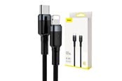 USB - Baseus Cafule Cable Type-C to iP PD 18W 1m Gray+Black - CATLKLF-G1