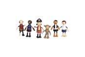 Figurer - Small Foot - Wooden Dolls Pirate Bendable 6pcs. - 12412