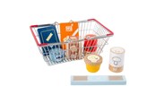 Rollelek - Small Foot - Wooden Play Food in Shopping Basket - 11443
