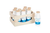 Rollelek - Small Foot - Wooden Crate with Milk Bottles 12 pc - 12354
