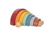 Lek & Lær - Small Foot Wooden Rainbow Building Arches with Ball - 12318