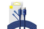 USB - Baseus Crystal Shine cable USB-C to USB-C 100W 1.2m (blue) - CAJY000603