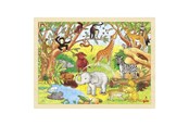 Puslespill - Goki Wooden Jigsaw Puzzle - Jungle 48pcs. Tre - 57892
