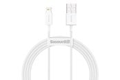 USB - Baseus Superior Series Cable USB to Lightning 2.4A 1.5m (white) - CALYS-B02