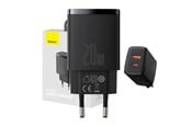 Mobil - Adaptere og ladere - Baseus Compact USB/USB Type C Fast Charger 20W 3A Power Delivery Quick Charge 3.0 Black (CCXJ-B01) - CCXJ-B01