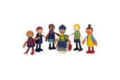Figurer - Small Foot - Wooden Dollhouse Family with Wheelchair 6pcs. - 12396