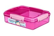 Kjøkkentilbehør - Sistema Snack Attack Duo Lunch 975ml - Pink - 41482-9414202414823