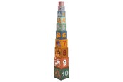 Babyleker - Small Foot - Stacking Blocks Safari Cardboard 10 pcs. - 11957