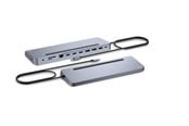 Dokkingstasjon - I-Tec USB-C Metal Ergonomic 3x 4K Display Docking Station + Power Delivery 100 W - C31FLAT2PDPRO