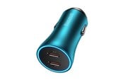 Mobil - Adaptere og ladere - Baseus Golden Contactor Pro car charger 2x USB-C 40W (blue) - CGJP000003