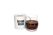 Kjøkkentilbehør - Thumbs Up! Before Work After Work Mug & Wine Mug & Glass Set - BWAWMUGL
