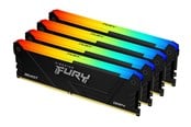 RAM - Kingston FURY Beast RGB DDR4-3200 - 32GB - CL16 - Quad Channel (4 pcs) - Intel XMP - Svart med RGB - KF432C16BB2AK4/32