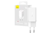 Mobil - Adaptere og ladere - Baseus Wall Charger GaN5 40W 2x USB C (White) - CCGP180102