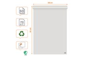 Blokker & Notisbøker - Nobo Premium Flipchart Recycled Paper Pad 600x890mm Reversible Plain or Gridded paper 50 Sheet 70gsm 1 Pack Rolled - 1915659