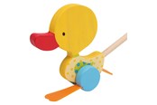 Babyleker - Small Foot - Wooden Push Figure Duck Tina with Stick - 3357