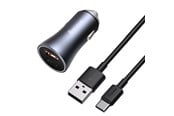 Mobil - Adaptere og ladere - Baseus Golden Contactor Pro car charger USB + USB-C QC4.0+ PD SCP 40W (gray) - TZCCJD-0G