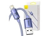USB - Baseus Crystal Shine cable USB to Lightning 2.4A 1.2m (purple) - CAJY000005