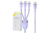 USB - Baseus 3in1 USB-C cable  Flash Series 2 USB-C + micro USB + Lightning 100W 1.5m (purple) - CASS030205