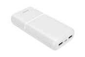 Nødlader - Deltaco PB-C1006 Powerbank | 2x USB-A | 1x USB-C | White - 20000 mAh - PB-C1006
