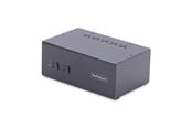 KVM-switch - StarTech.com P2DD46A2-KVM-SWITCH 2-Port Dual-Monitor DisplayPort KVM Switch 4K 60Hz 2x USB 5Gbps Hub Ports 2x USB 2.0 HID Ports Hotkey and Push-Button Switching - P2DD46A2-KVM-SWITCH