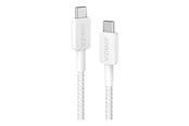 USB - Anker 322 USB-C to USB-C Braided cable - 0.9m - White - A81F5H21