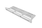Tilbehør - Lanberg PPKS-1124-S Patch Panel Blank 24-Port 1U with Organizer for Keystone Modules Grey - PPKS-1124-S