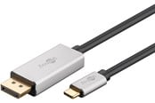 Skjermkabel - Pro USB-C - DisplayPort - 2m - Grå - DP-USB-C-S-2m
