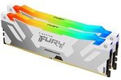 RAM - Kingston FURY Renegade RGB DDR5-6400 - 32GB - CL32 - Dual Channel (2 pcs) - Intel XMP - Hvit med RGB - KF564C32RWAK2-64