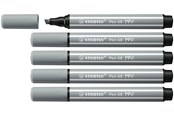Skrive- & Tegneverktøy - STABILO Pen 68 MAX - Felt-tip pen with thick chisel tip - Medium Cold Gray - 768/95