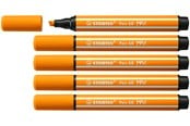 Skrive- & Tegneverktøy - STABILO Pen 68 MAX - Fibre-tip Pen with Thick Chisel Tip - Orange - 768/54