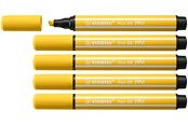 Skrive- & Tegneverktøy - STABILO Pen 68 MAX - Felt-tip pen with thick chisel tip - yellow - 768/44