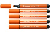 Skrive- & Tegneverktøy - STABILO Pen 68 MAX - Fibre-tip Pen with Thick Chisel Tip - Pale Vermilion - 768/30