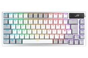 Tastatur - ASUS ROG Azoth 75% Wireless DIY Custom RGB - Gamingtastatur - Uten numpad - Nordisk - Hvit - 90MP031A-BKNA11