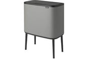 Rengjøring - brabantia Bo Touch Bin Mineral Concrete Grey 3 x 11 L - 127229