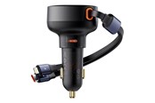 Strømkabel (ekstern) - Baseus Car Charger  Enjoyment USB-C with USB-C cable and Lightning  60W (black) - C00057802111-00