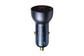 Mobil - Adaptere og ladere - Baseus Dual Quick Charger Car Charger Particular Digital Display QC+PPS 65W (grey) - CCKX-C0G