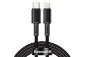 USB - Baseus High Density Braided Cable Type-C to Lightning PD 20W 2m (Black) - CATLGD-A01