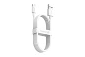 USB - Baseus Simple Wisdom Data Cable Kit USB to Micro 2.1A (2PCS/Set) 1.5m White - TZCAMZJ-02