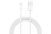 USB - Baseus Superior Series Cable USB to iP 2.4A 2m (white) - CALYS-C02