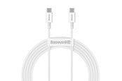 USB - Baseus Superior Series Cable USB-C to USB-C 100W 1m (white) - CATYS-B02