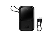 Nødlader - Baseus Qpow PRO with cable 10000mAh 22.5W (Black) Nødlader - Svart - 10000 mAh - PPQD060101