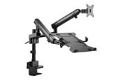 Skjermholder - Gembird Monitor Arm & Notebook Tray - 2 x monitor 17"-32" & 1 x notebook 15.6" - MA-DA3-02