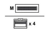 Nettverkskabel - Lenovo Breakout - 100GBase-CU direct attach cable - 3 m - 3m - 7Z57A03565