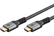Skjermkabel - Pro HDMI 2.1 Sleeved - 5m - Svart - HDMI2.1SL5