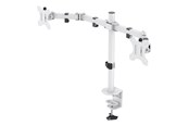 Skjermholder - Deltaco Dual Monitor Desk Mount for 13"-32" screens - Hvit - GAM-040-W