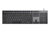 Tastatur - Deltaco Wired slim office keyboard low-profile aluminum - Engelsk (USA) - TB-801-US