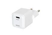 Mobil - Adaptere og ladere - Deltaco USB-C mini wall charger 1x USB-C PD 20 W white - USBC-AC150