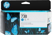 Printertilbehør blekk/toner - HP 738 / 498N5A - Cyan Ink - 498N5A